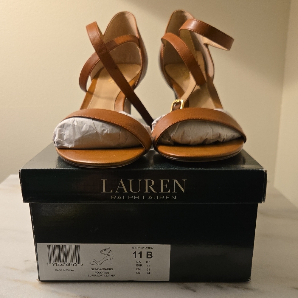 Lauren Ralph Lauren Women's Tan Strappy Heels